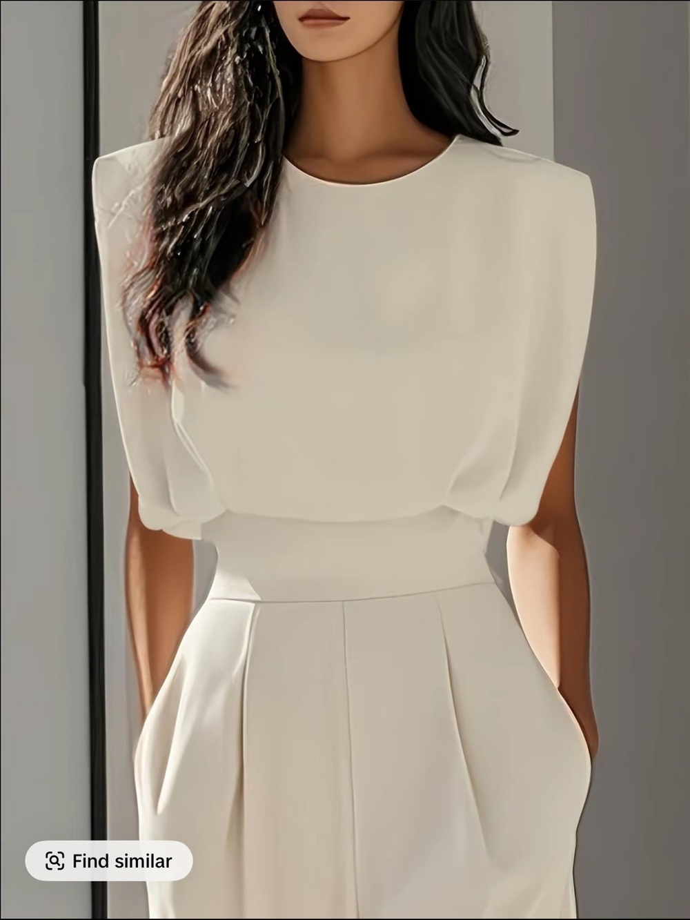 Elegant White Sleeveless Jumpsuit